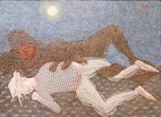 Картина "Луна, земля, вода" 80х110 см